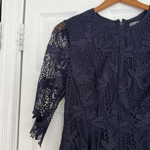 Lela Rose navy blue tunic